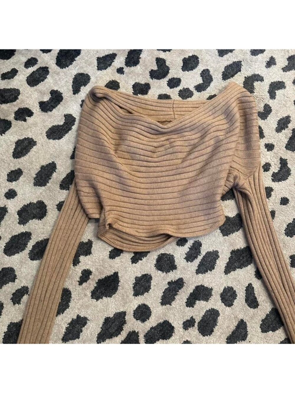Tan Off‎ The Shoulder Long